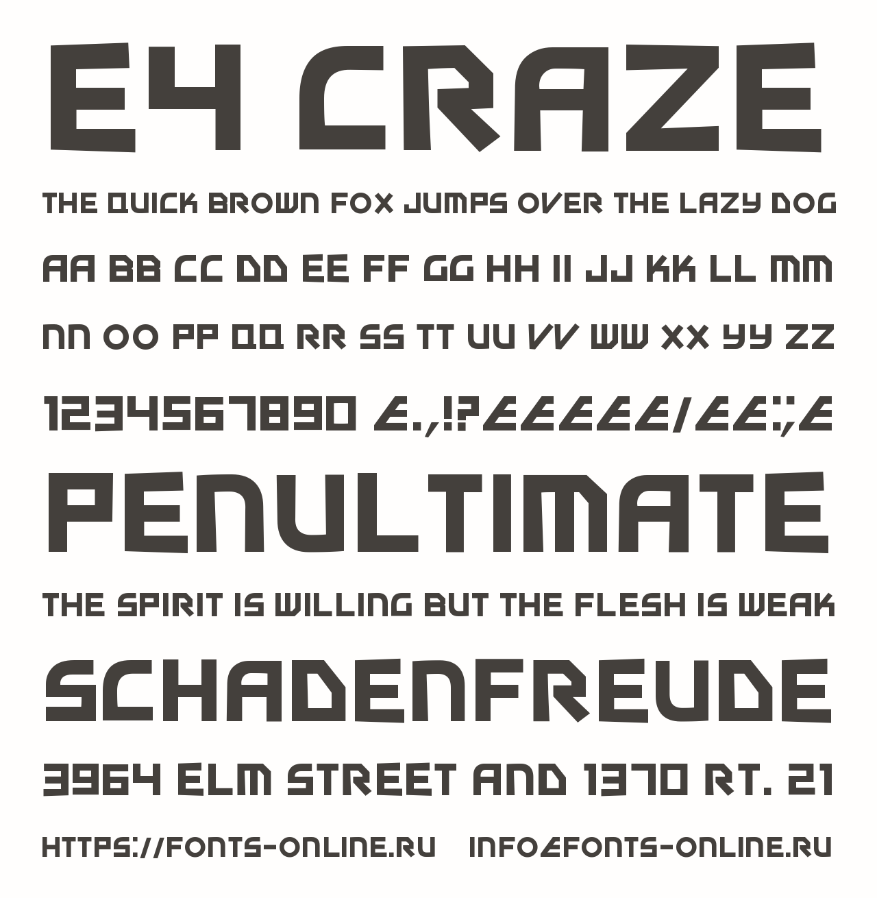 E4 Craze Free Font Download